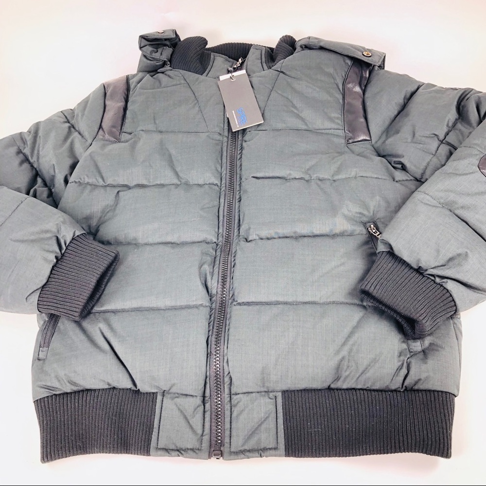Spire by Galaxy Olwen Bomber Jacket Men’s M Black - Picture 2 of 5